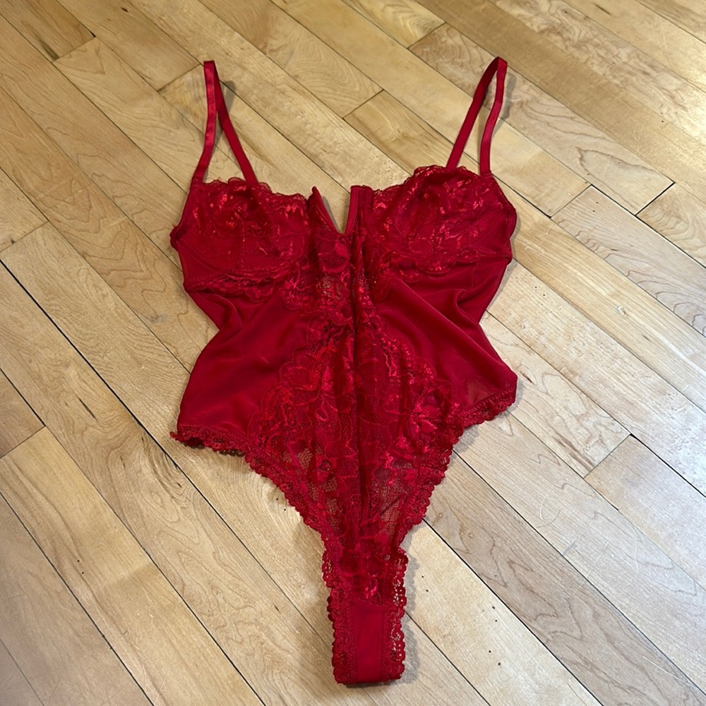 5 for $20 SALE! Sexy Women’s red bodysuit lace lingerie